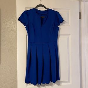 Blue scalloped dress